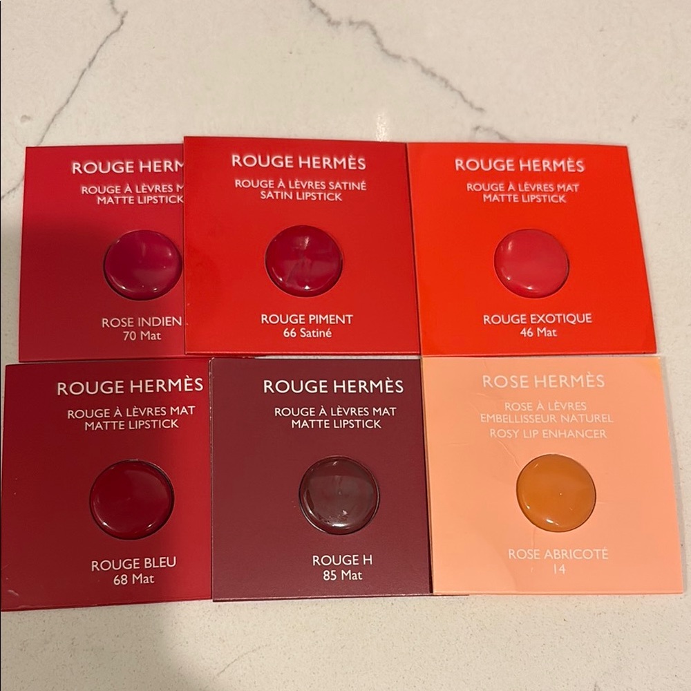Hermes Rouge Lipstick Collection Red and Pink